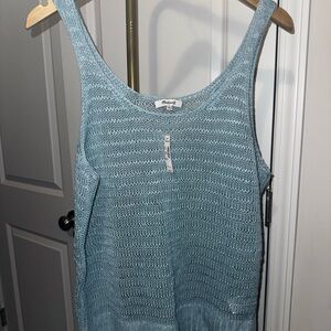 NWT Madewell Light Blue Open-Knit Sweater Tank